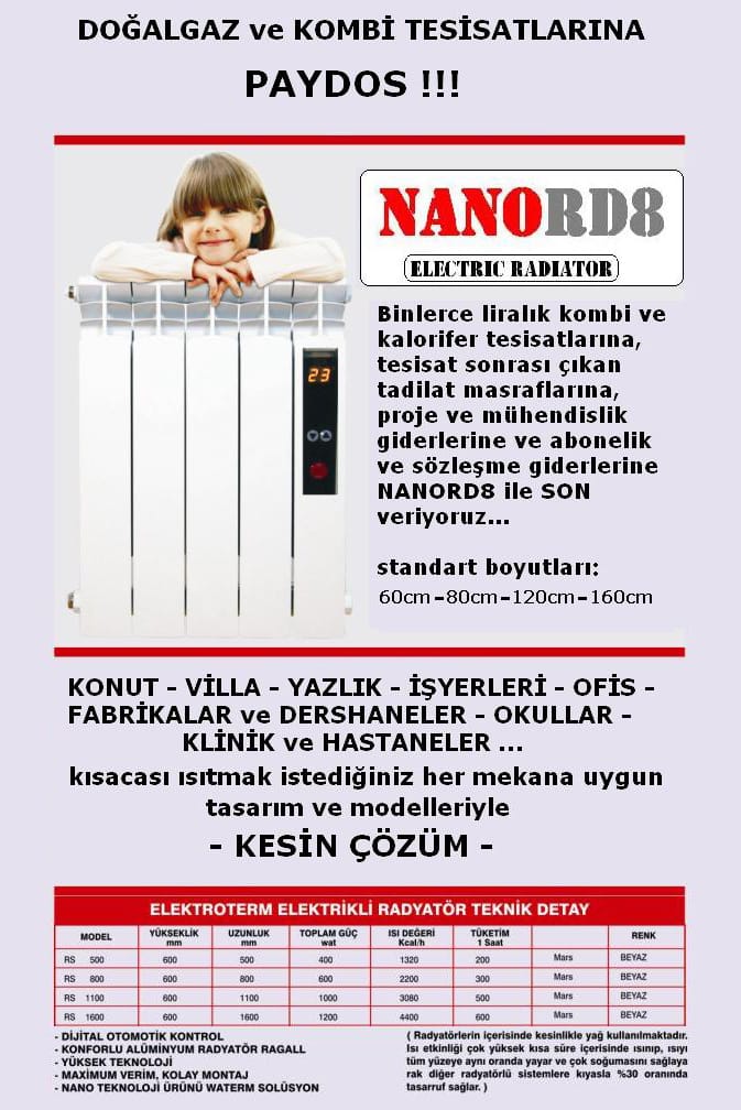 Elektrikli Alüminyum Radyatör